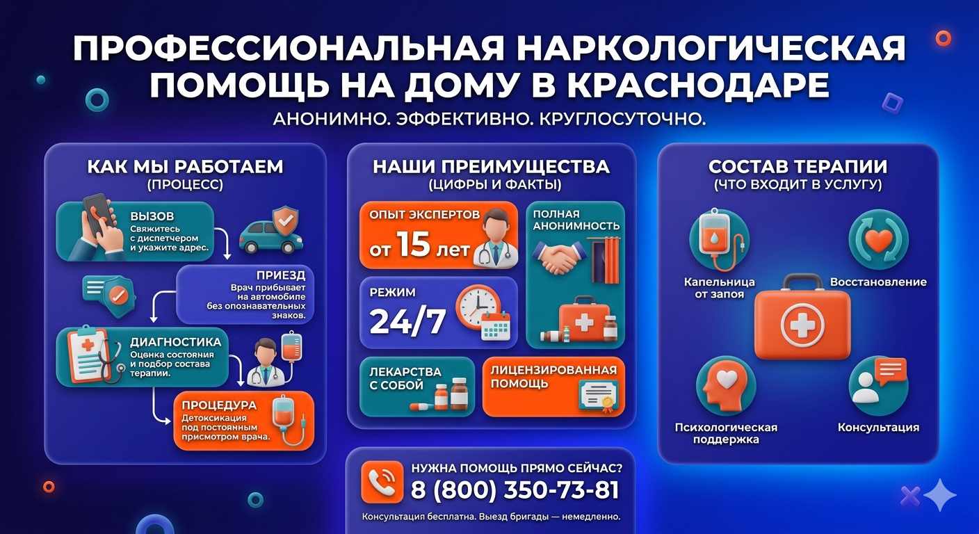 Инфографика о принципах лечения алкоголизма на дому в Невеле: этапы вызова нарколога, преимущества анонимной детоксикации и состав медицинской помощи.